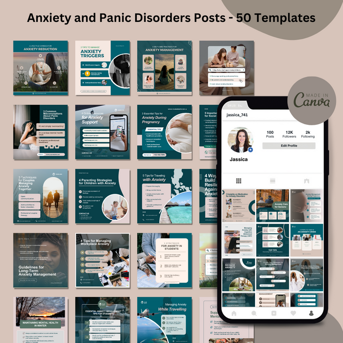 50 Editable Media Templates - Anxiety and Panic Disorders