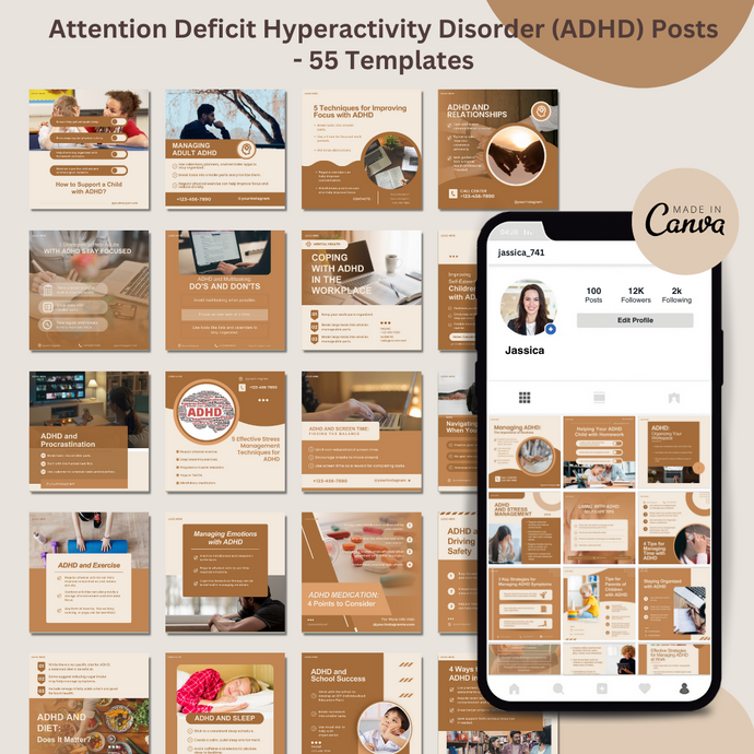 55 Editable Media Templates - Attention deficit hyperactivity disorder (ADHD)